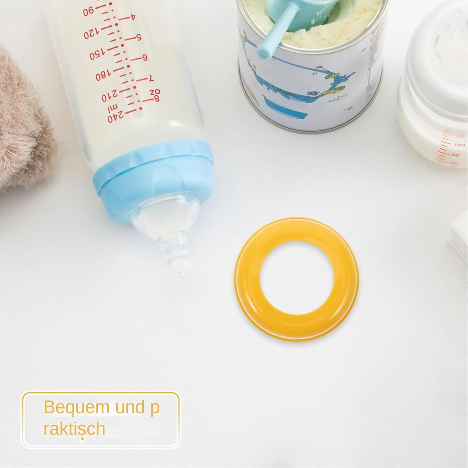 Babyflaschen – PP, 2,36 Zoll, Babyflaschen-Schraubringe, Babyflaschenhalsband | Langlebige, Leichte Ersatzteile Für Die Säuglingsernährung, Kompatibel Mit Standardflaschen, Einfache Verwendung, Zu Hau