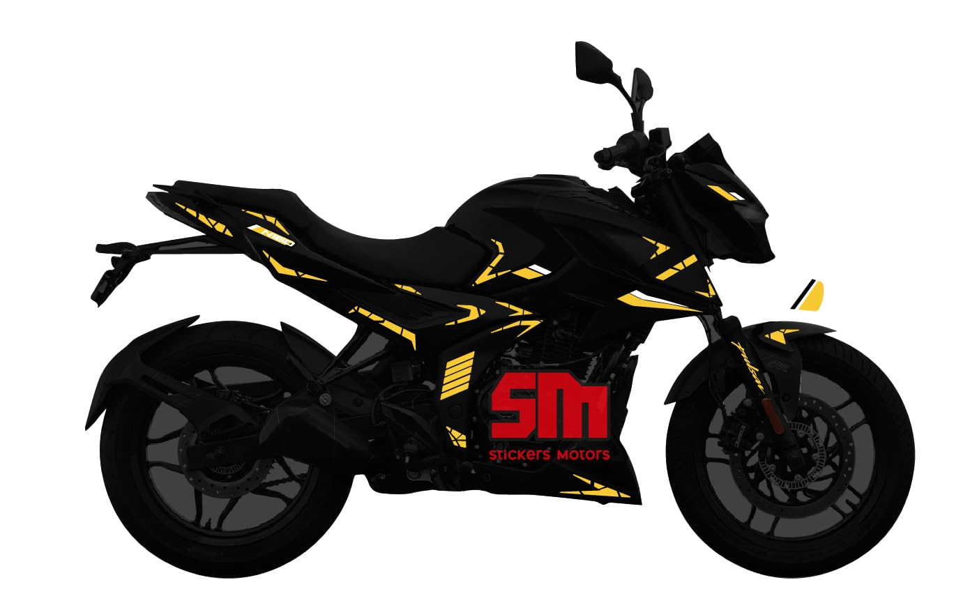 Reflective Stickers - Reflective Stickers for Moto Pulsar N160 Quality 3 M (Reflective Yellow)