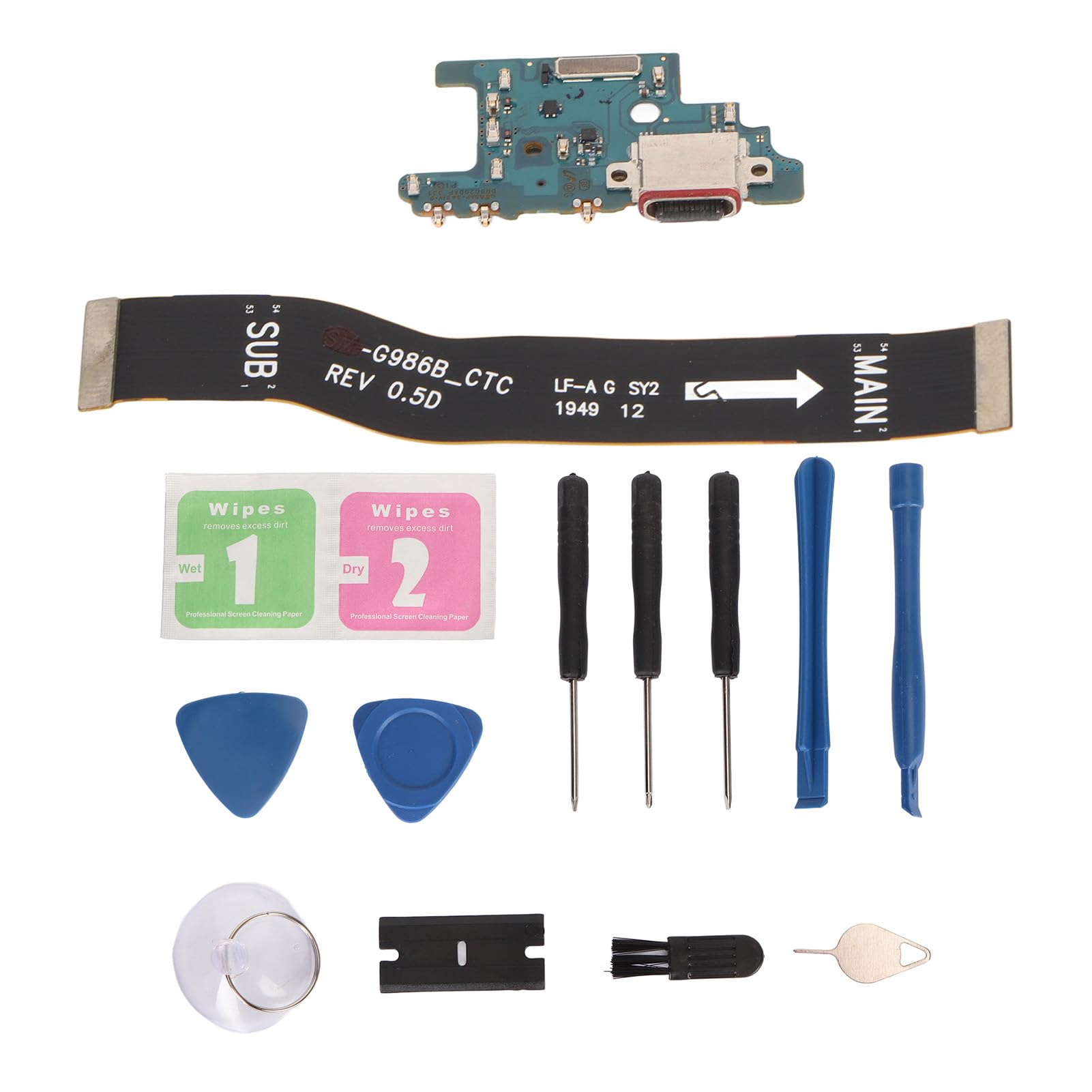 Cell Phone Charging Port Dock Connector, USB C Charging Port Flex Cable Replacement for S20 Plus SM G986U Cell Phone