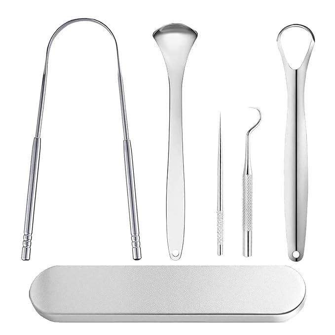 Metal Tongue Scraper For Adults,Stainless Steel Tongue