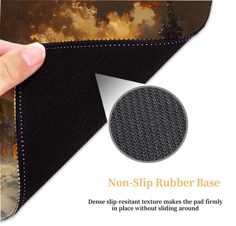 Tapis souris XXL cerf pour ordinateur au bureau et télétravail organisé - 5