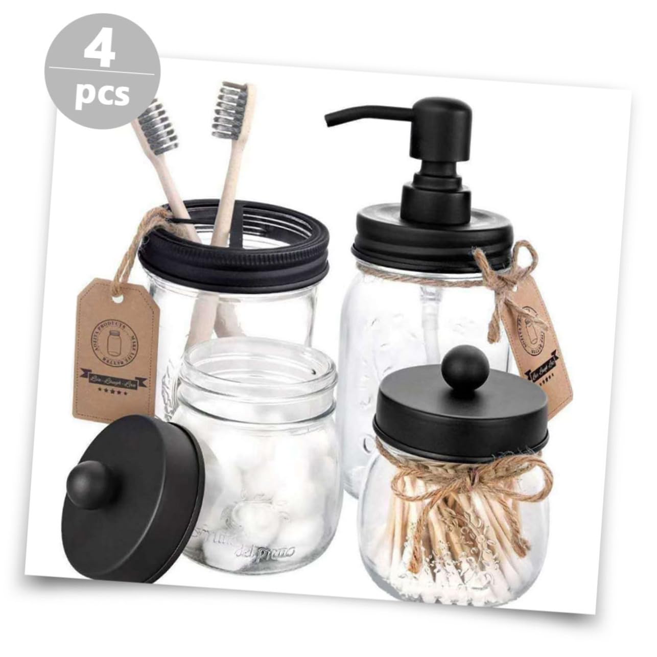 Alipis Vasos para Cepillos de Dientes de Vidrio Práctico Vaso para Lavado Personal Accesorio Sanitario Botella de Loción para Baño y Aseo Personal