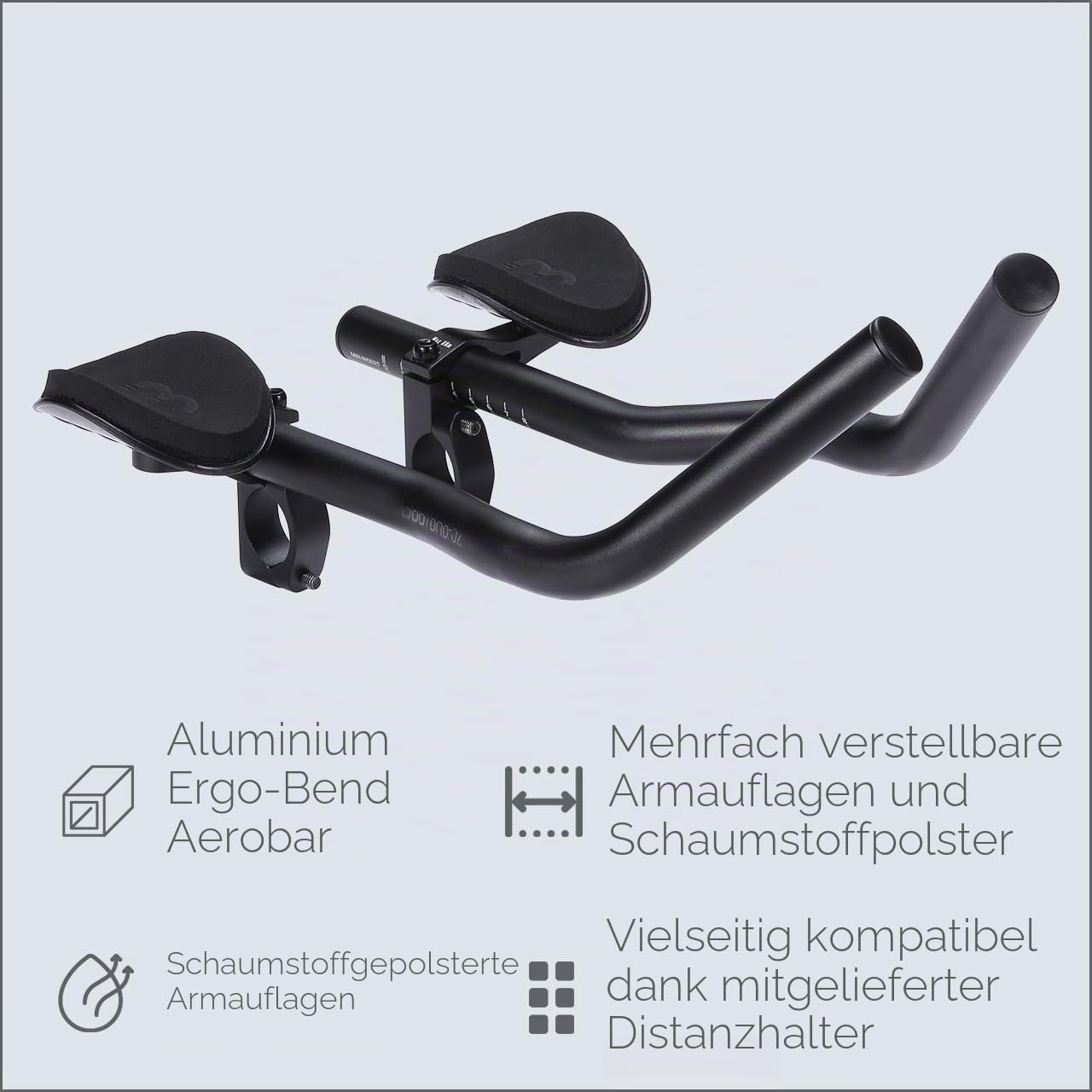 BBB Unisex Road Lenkeraufsatz Bhb-52 Lenker Rennrad, schwarz, STANDARD EU
