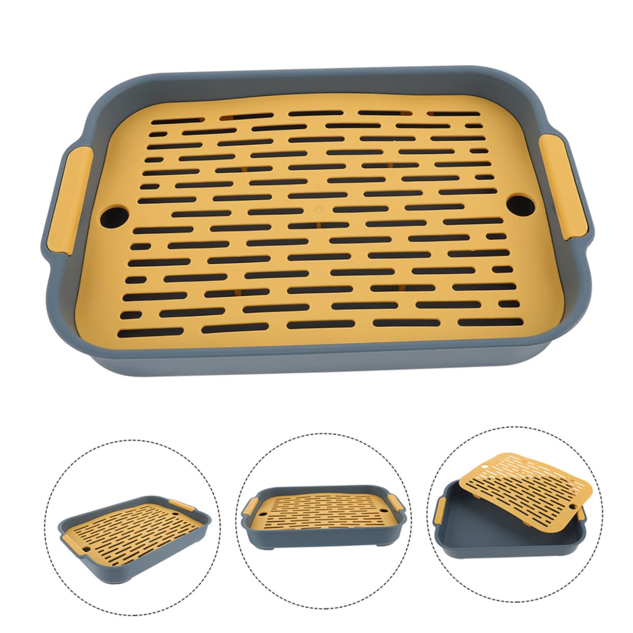 BESPORTBLE 6pezzi Vasca per Lettiera per Conigli e Piccoli Animali Design Compatto e Spazioso per Addestramento Toilette di Coniglietti Porcellini e Criceti Materiale Resistente