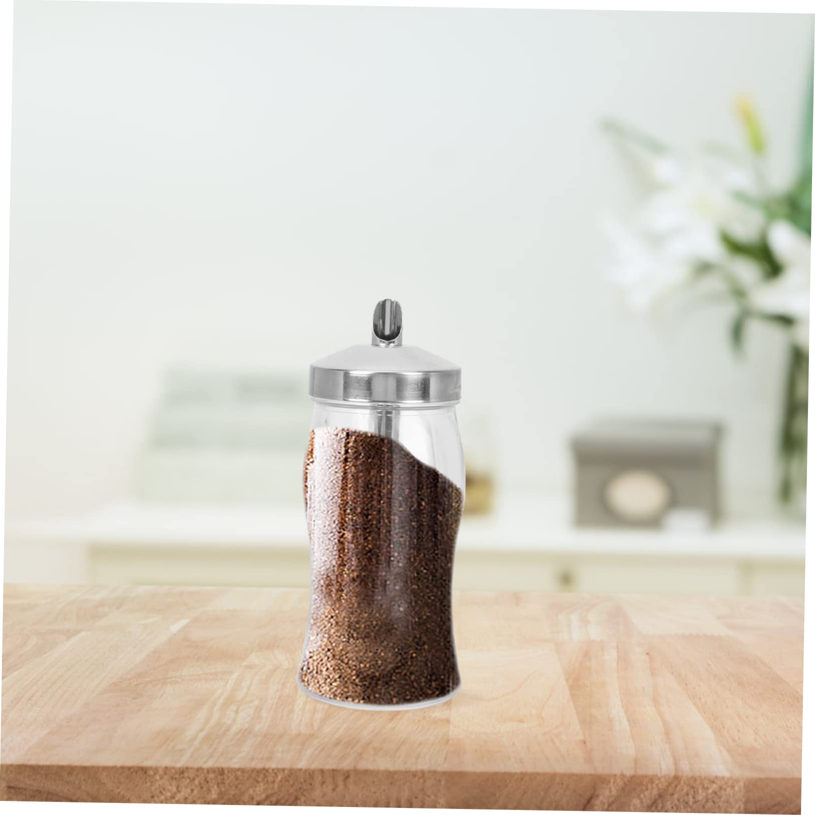 CIYODO Material Shaker Portable Salt Sugar Container Set Condiment Jars for Kitchen Organization