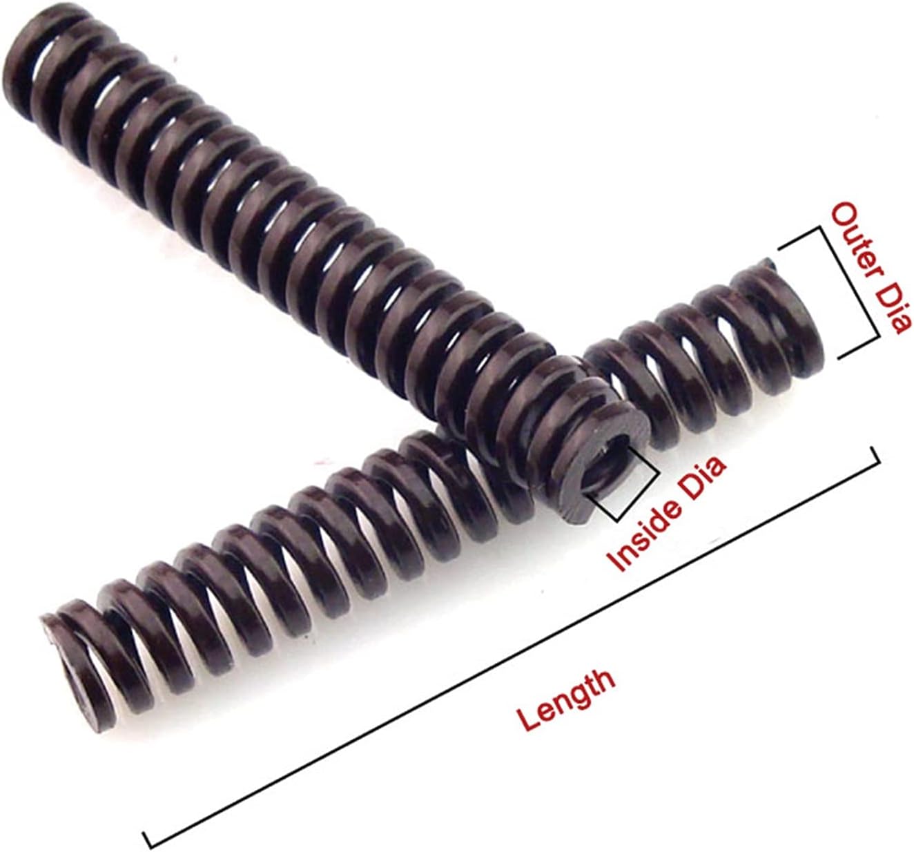 Home Repairs And DIY Springs 1 Piece Of Mold Mold Compression Spring Brown Overweight Stamping Spring Outer Diameter 25 Mm Inner Diameter 12.5 Mm For Hardware Assembly (Length : 60mm)