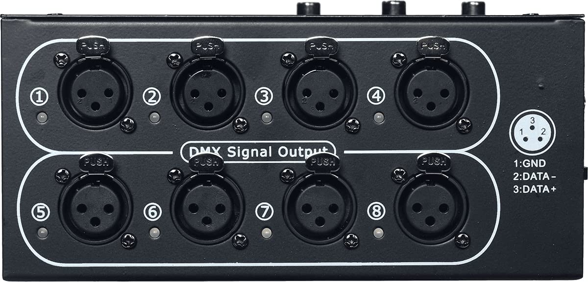Distributeur DMX 8 canaux Algam Lighting SPLITDD8 résout les pannes de signal - 5