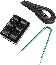 マクロとLED照明のための6Keysプログラム可能なUSBスモールキーパッドを備えたゲームキーパッドカスタマイズ可能なLED照明