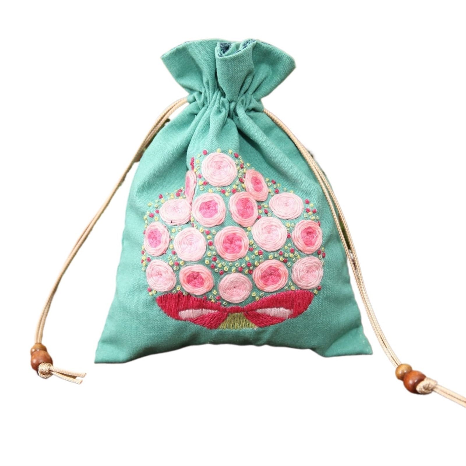 Embroidery Kit， Needlepoint Sewing Handbag Kit(Color 05,With 15cm hoop)