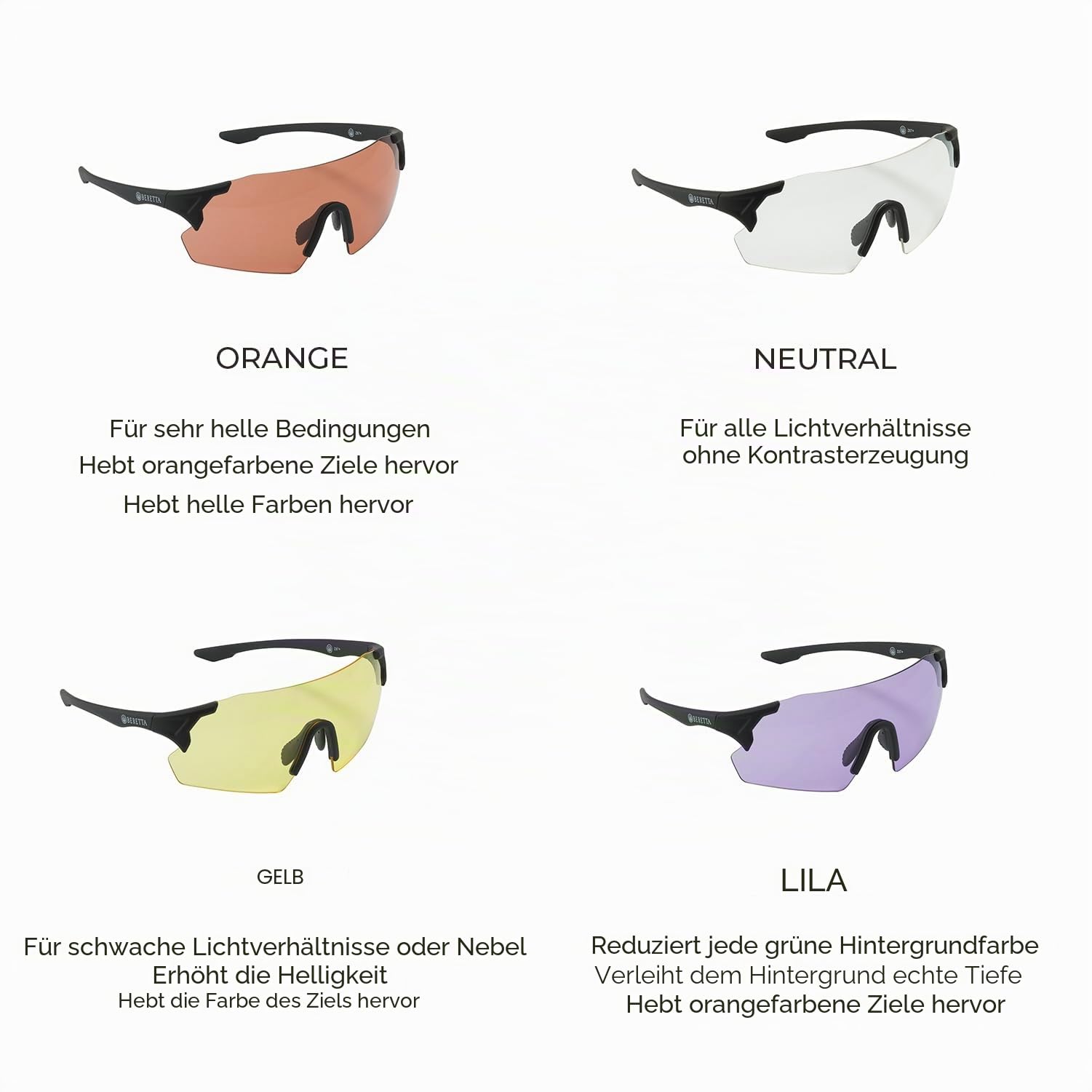 Beretta Schießbrille Challenge EVO Yellow Eyeglasses