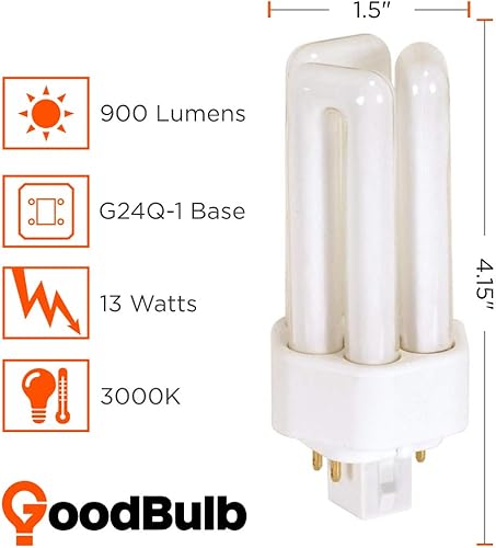 Miniatura 105 de GoodBulb - Focos CFL PL, paquete de 10 unidades 3500K