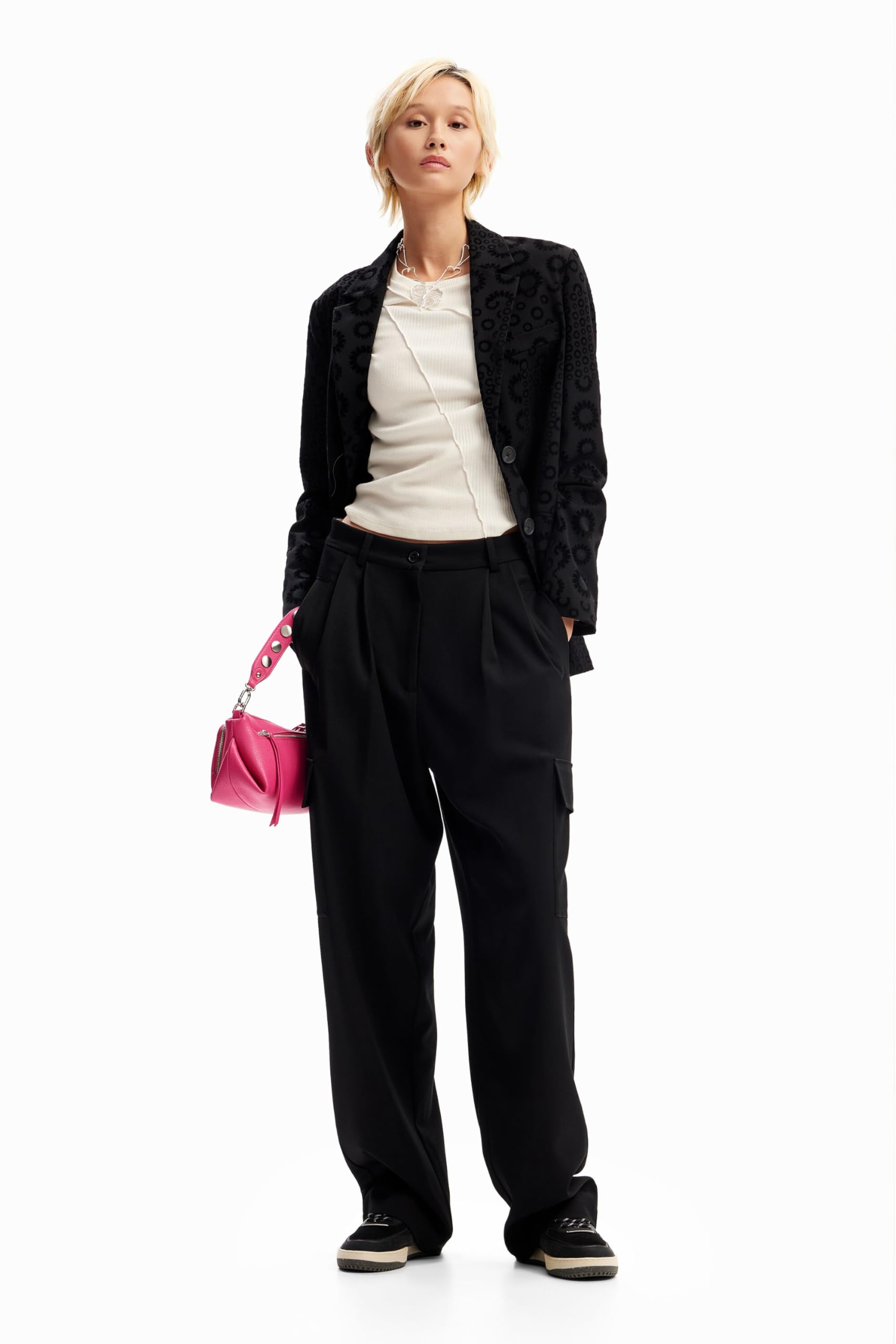 Desigual Women's Woman Woven Long Trousers, Black, M