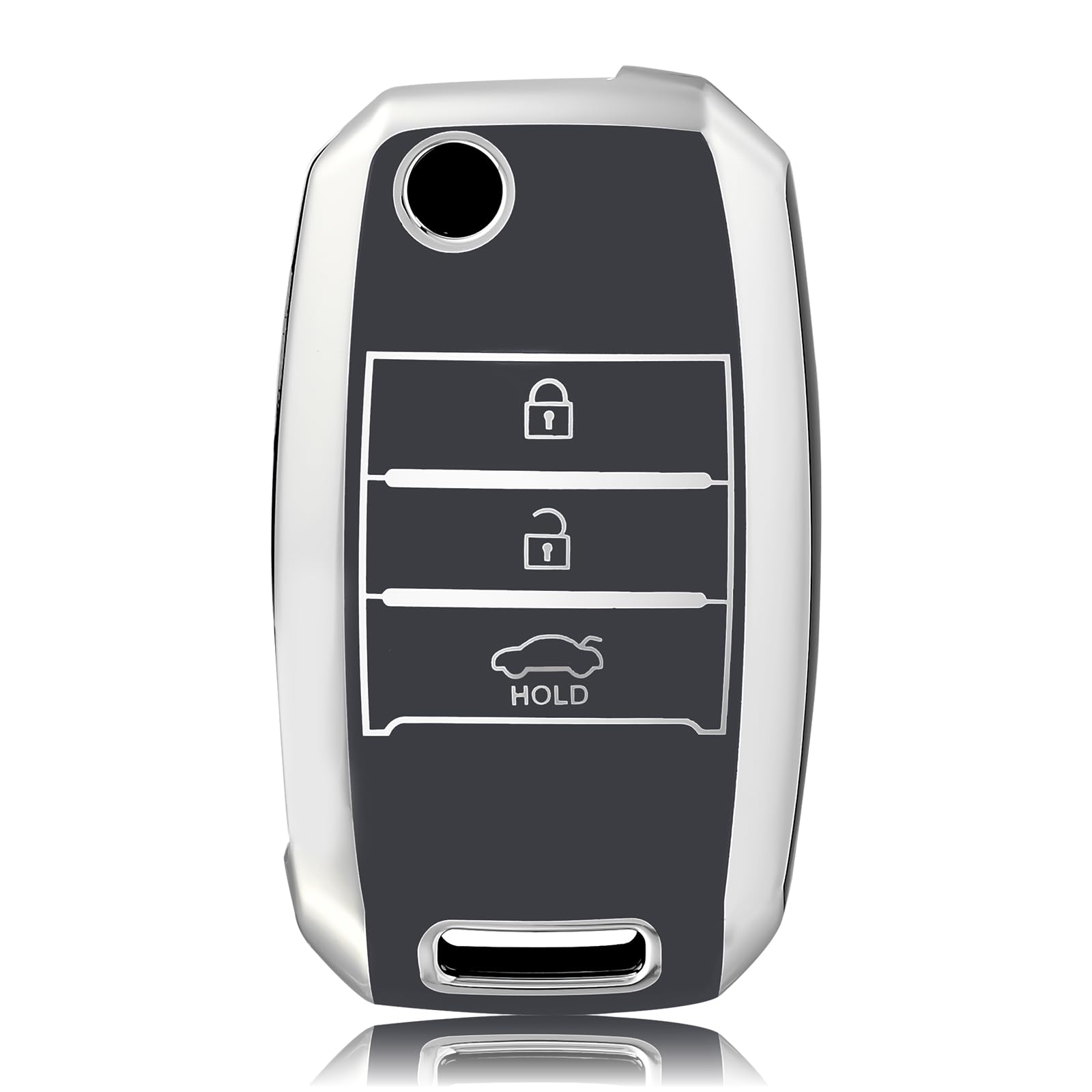 OFFCURVE Etui A Cle Voiture Coque Clé, Étui à Clés Couvre Clef Cache Clef Apte à Kia Ceed CD Sportage GT Sorento 4 Stinger R K5
