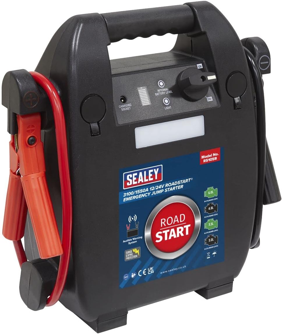Sealey RoadStart® Emergency Jump Starter 3100/1550A 12/24V - RS105B