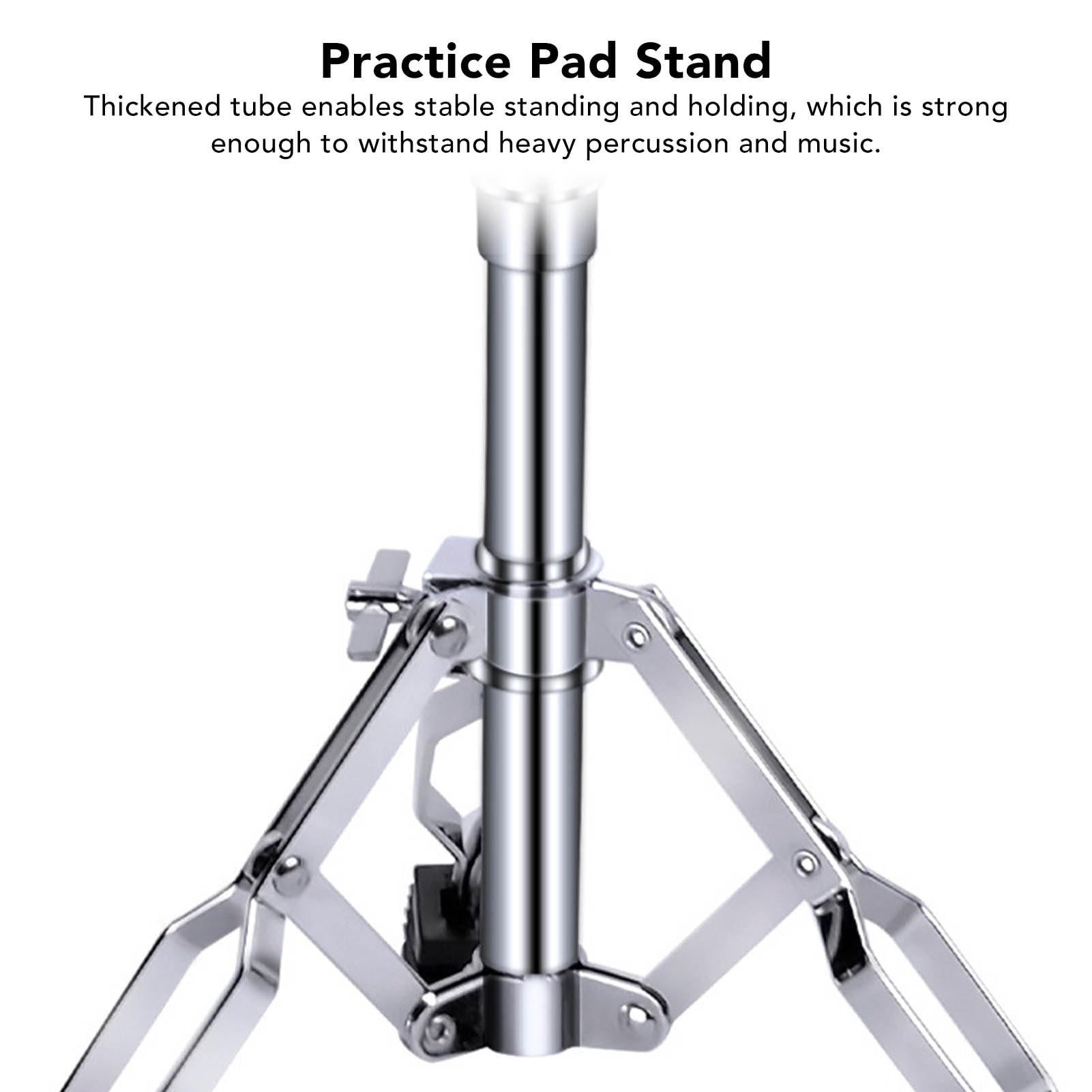 Tyenaza Snare-Drum-Ständer, Universeller Verstellbarer Übungs-Pad-Halter aus Kohlenstoffstahl Für Snare-Drum-Anfänger(Snare Drum Stand)