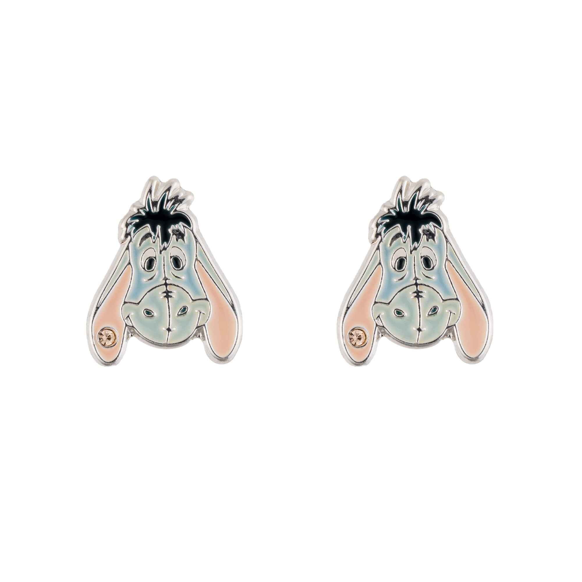 Winnie The Pooh Eeyore Silver Plated Stud Earrings
