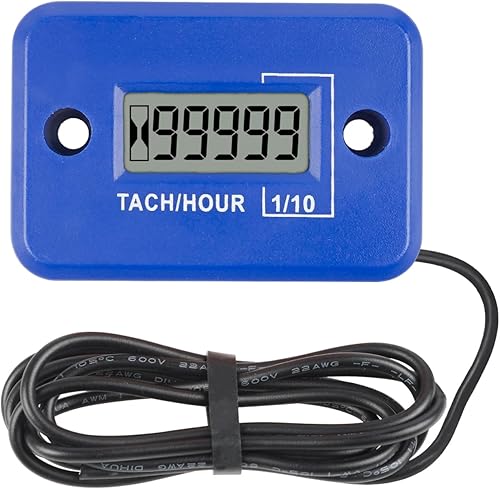 Taikemeti Tachometer Hour Meter, 4-Stroke Display of Real-time RPM and Total Acc