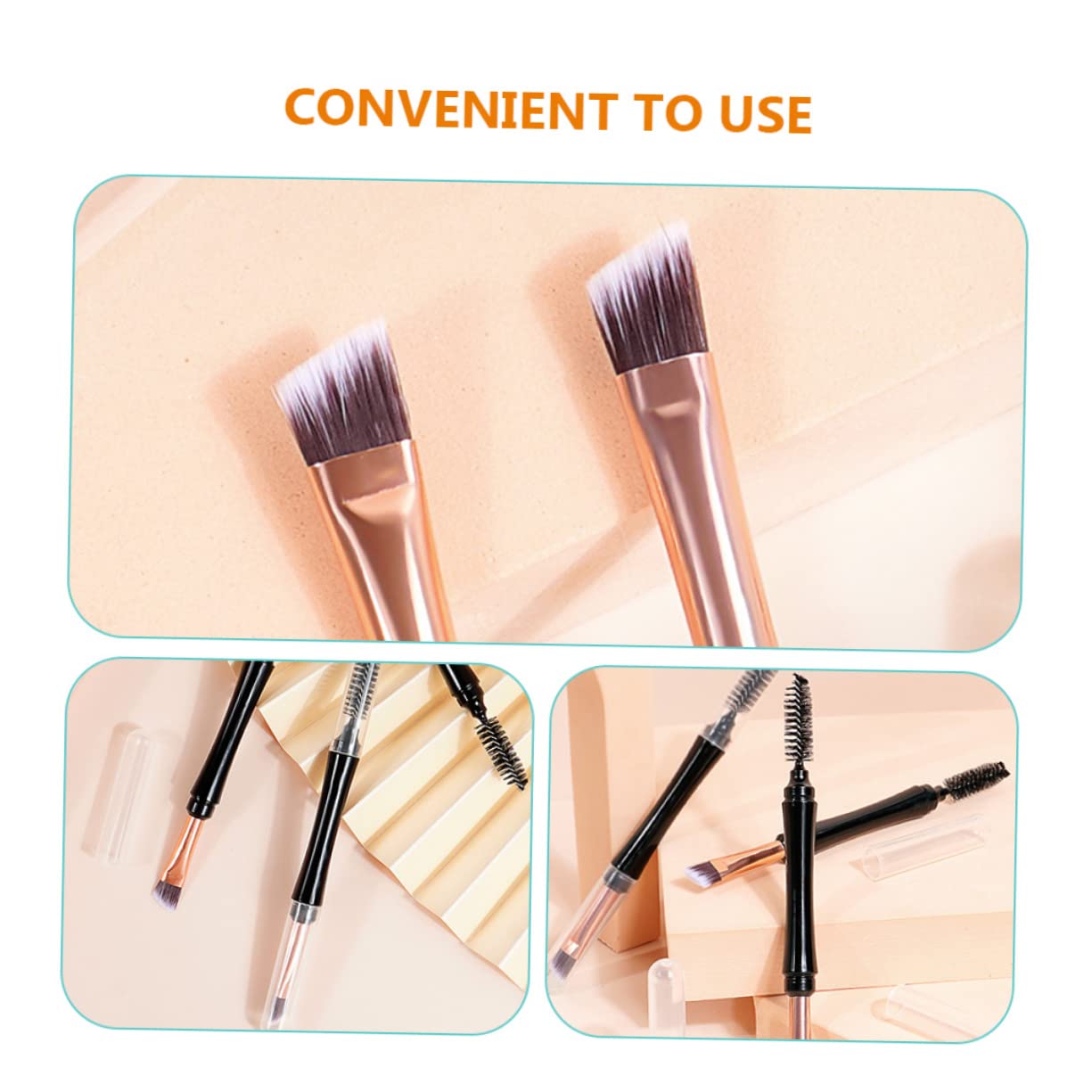 Ipetboom 30pezzi Pennelli Per Sopracciglia e Ciglia Pennelli Doppi Con Coperchio Per Trucco Occhi Strumenti Versatili Per Bellezza e Precisione Nel Trucco Per Sopracciglia e Applicazione