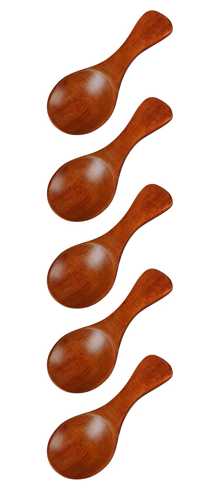 Set 10 Cucchiai Da Sale In Legno Artigianali - Mini Cucchiai Per Miele, Zucchero, Marmellata, 8cm - Foto 7