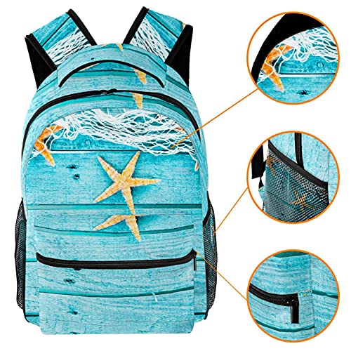 Sac à dos imprimé planche d'été et étoile de mer avec grand volume - 3