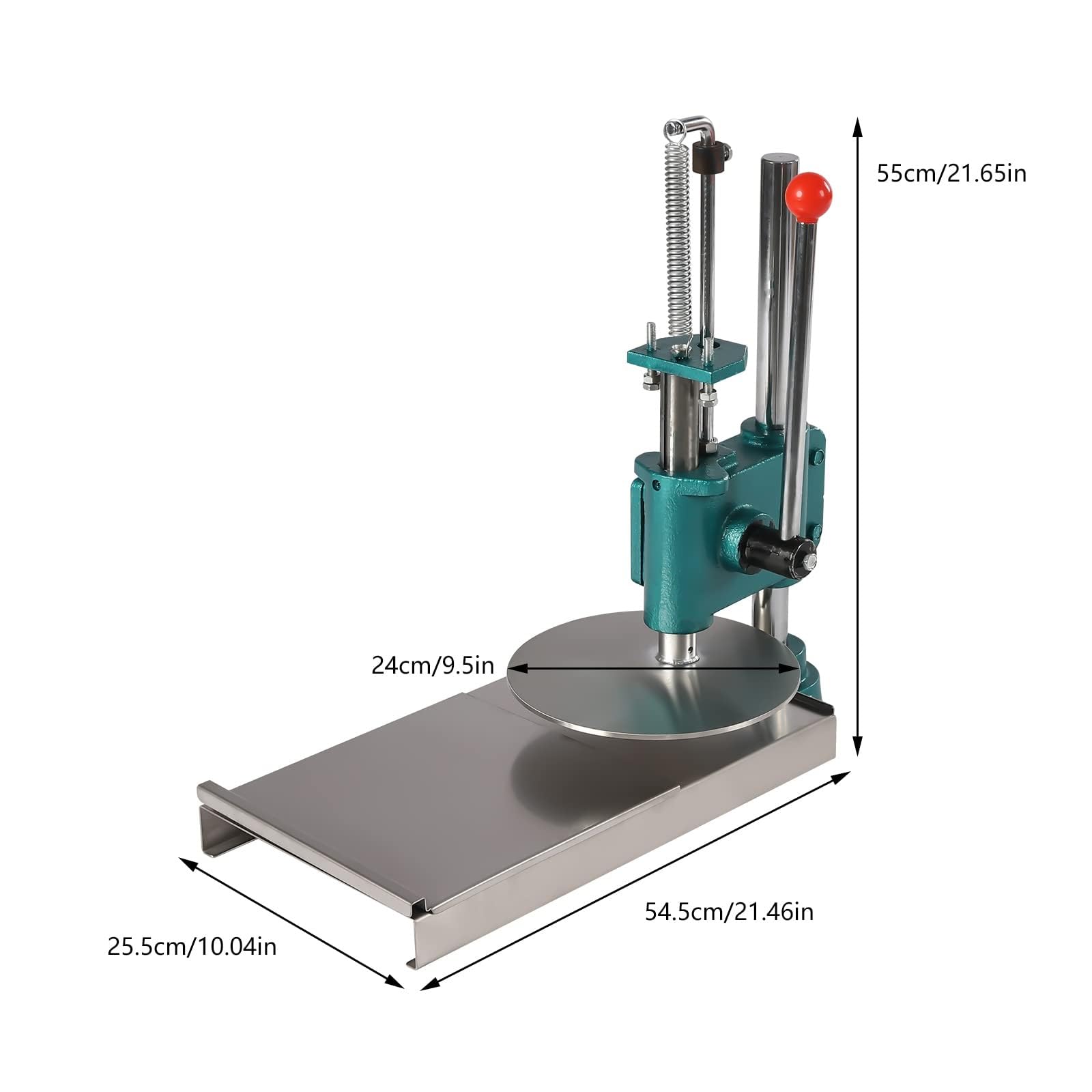 Pizzablech for Pizza, kommerzielle Pizza-Nudelpresse, Nudelmaschine, Dicke 5 mm, zur Herstellung von Handpasteten, Pizzaböden, Brotformen, Tortenböden(24cm)