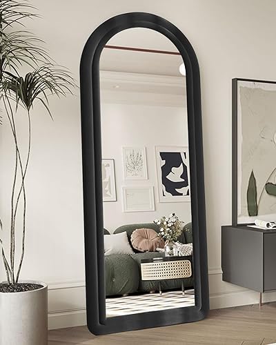 Miniatura 2 de Espejo de piso, espejo arqueado de longitud completa con soporte, espejo de piso de bebé, espejo de pared de longitud completa, espejo grande de 63