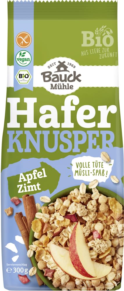 Hafer Knusper Müsli Apfel Zimt Bio gf 12 x 300 g