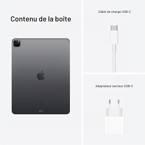 Apple iPad Pro (5e Génération, 12,9-Pouces, 2021), 128Go, Wi-Fi + Cellular, Gris Sidéral (Reconditionné) - 6