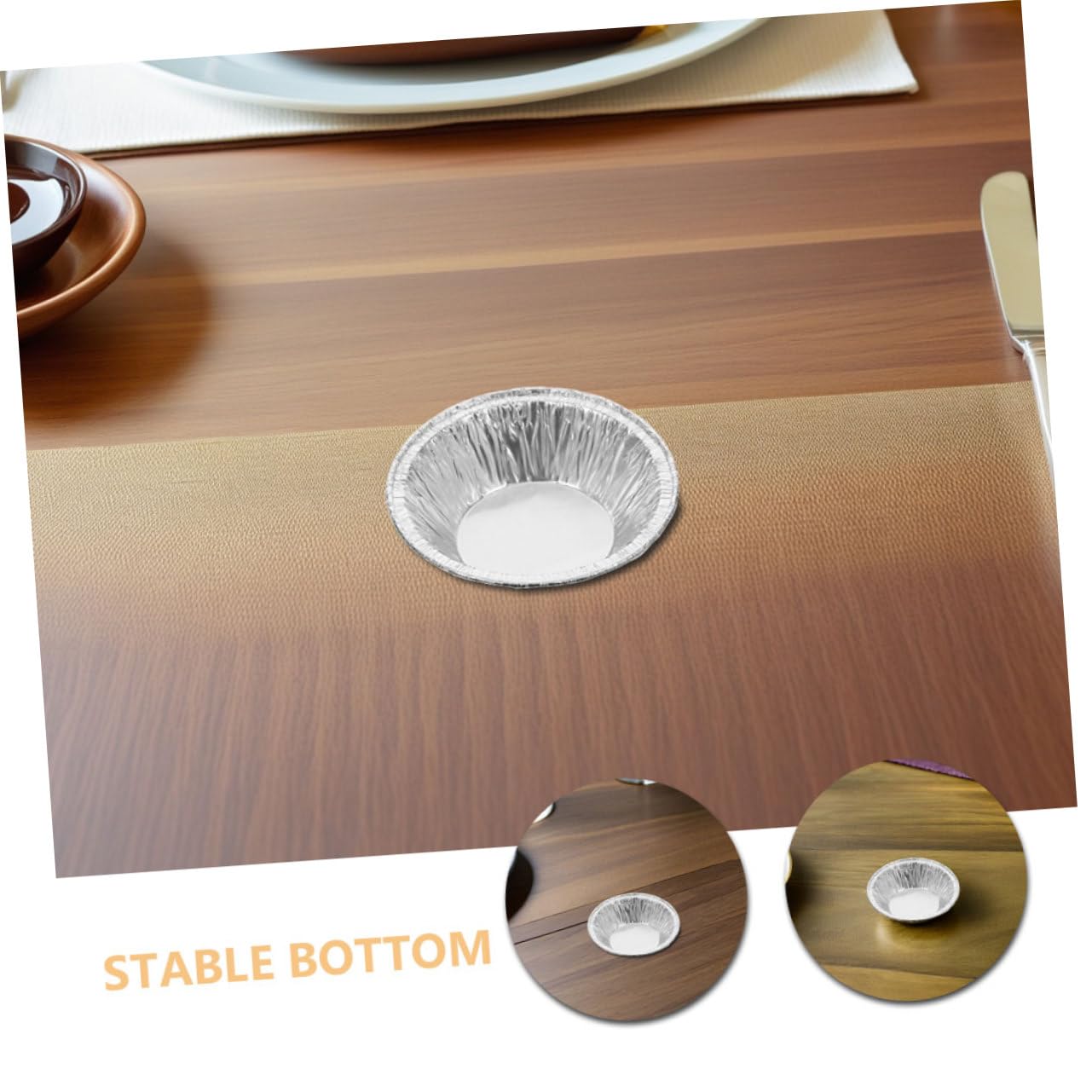 Hohopeti Stampi Tartellette Rotondi 600 Pezzi in Tinfoil Argento