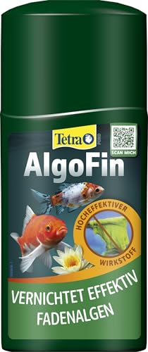 Tetra Pond AlgoFin Teich Algenvernichter - wirkt effektiv bei Fadenalgen, Schwebealgen und Schmieralgen im Gartenteich, 250ml