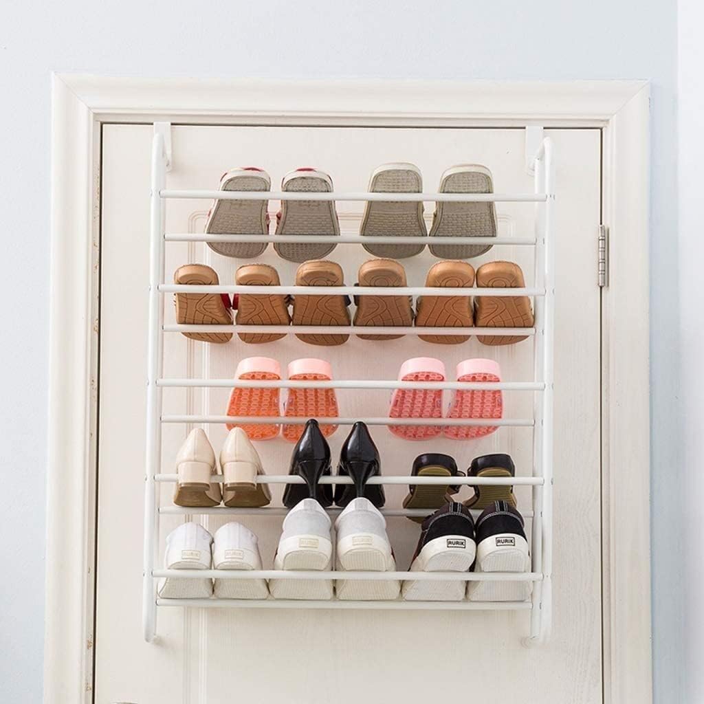 Shoe Rack Shoe Organizer Shoe Shelf 5 Tiers Door Shoe Rack Metal Hanging Shoe Stand Shoe Organizer Accommodates 15 Pairs of Shoes Organiser Shelf Shoe Rack Front Door
