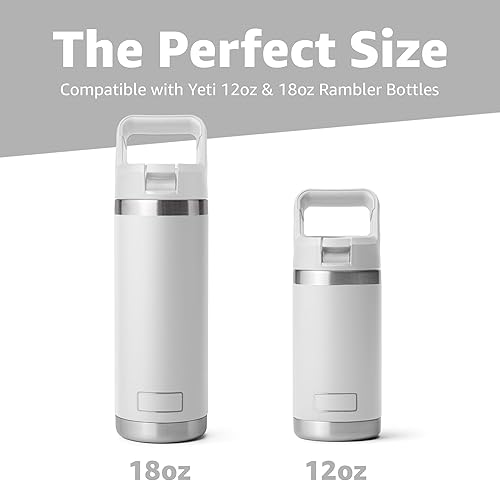 Miniatura 3 de Jmoe USA Bota de silicona para botella Yeti Rambler Jr de 12 onzas, blanca, manga de 0.079 in, antideslizante, protege contra abolladuras y arañazos