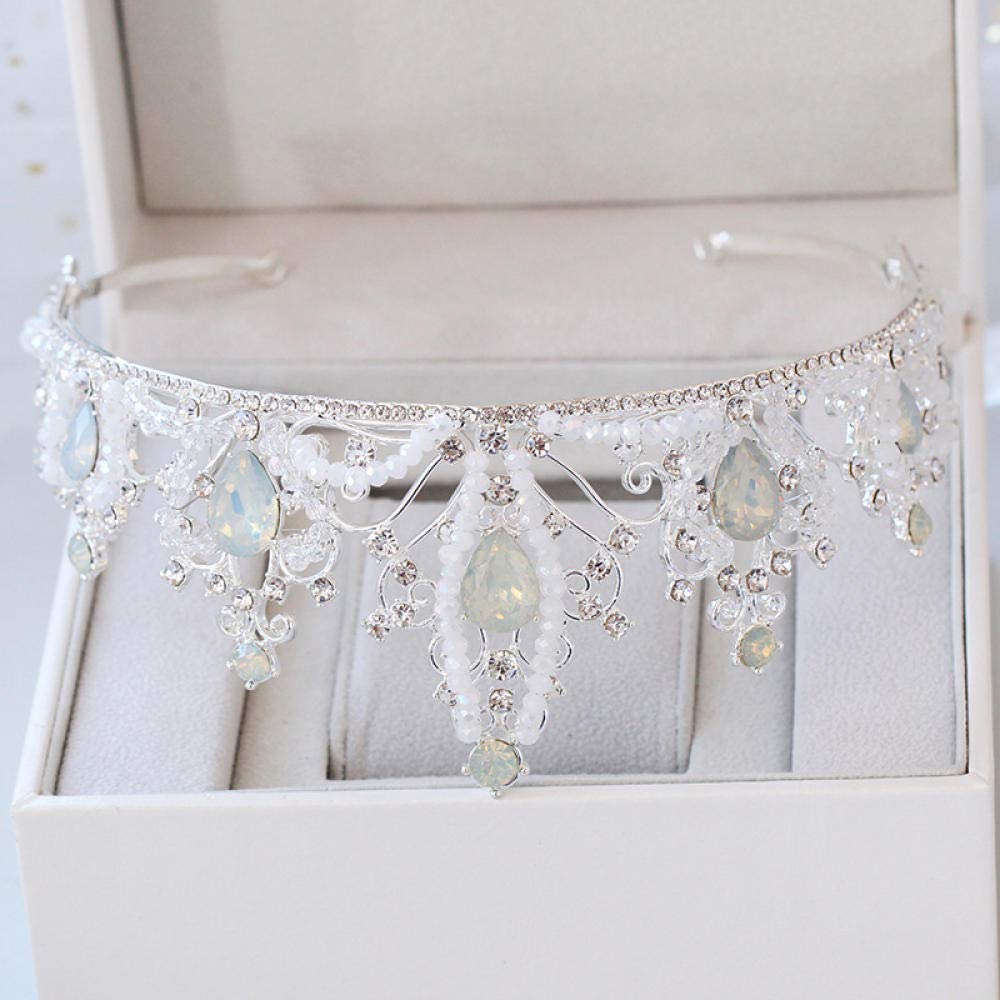 Tiara, stop strasu, biżuteria na głowę dla panny młodej, błyszcząca biała perła dla kobiet, prosta moda, ślubna ozdoba do włosów, opaska na czoło w stylu vintage, prezent
