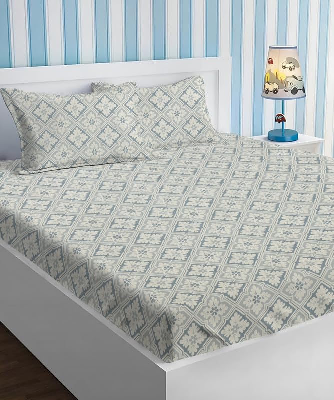 See full amazon price history chart for BSB HOME Valancia Collections Cotton 220tc Flat Double Bed Bedsheets for Summer Breathable | Wrinklefree (Size-220 x 230 Cm) with 2 Pillow Covers (Size-17 X 27 Inches, White & Grey) BSB HOME Valancia Collections Cotton 220tc Flat Double Bed Bedsheets for Summer Breathable | Wrinklefree (Size-220 x 230 Cm) with 2 Pillow Covers (Size-17 X 27 Inches, White & Grey) (B0CYPR6LMB) Amazon Price History, Amazon Price Tracker