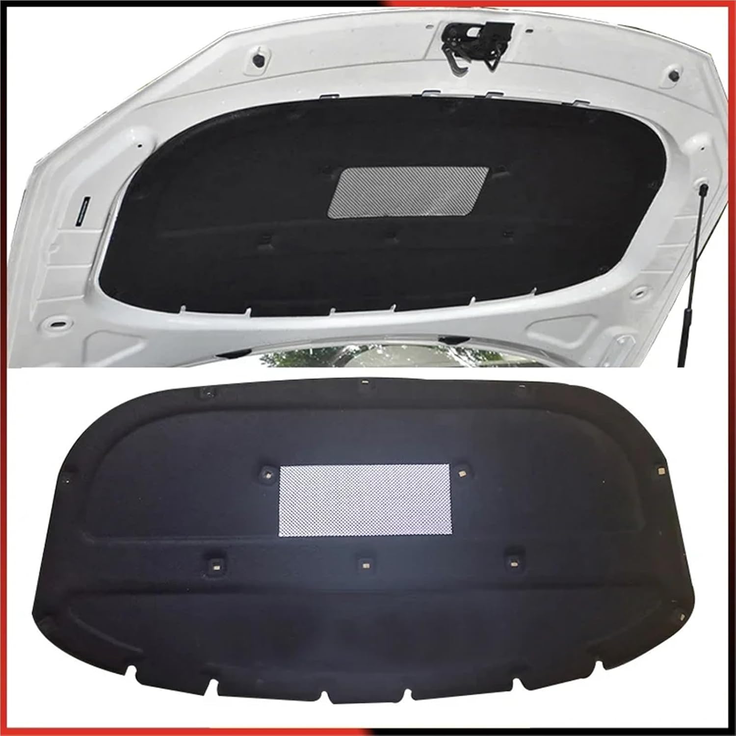 2011-2017 Heat Sound Insulation Cotton Pad Compatible For VW Touareg MK2 2012 2013 2014 2015 2016 Accessories Soundproof Cover(Style 3)