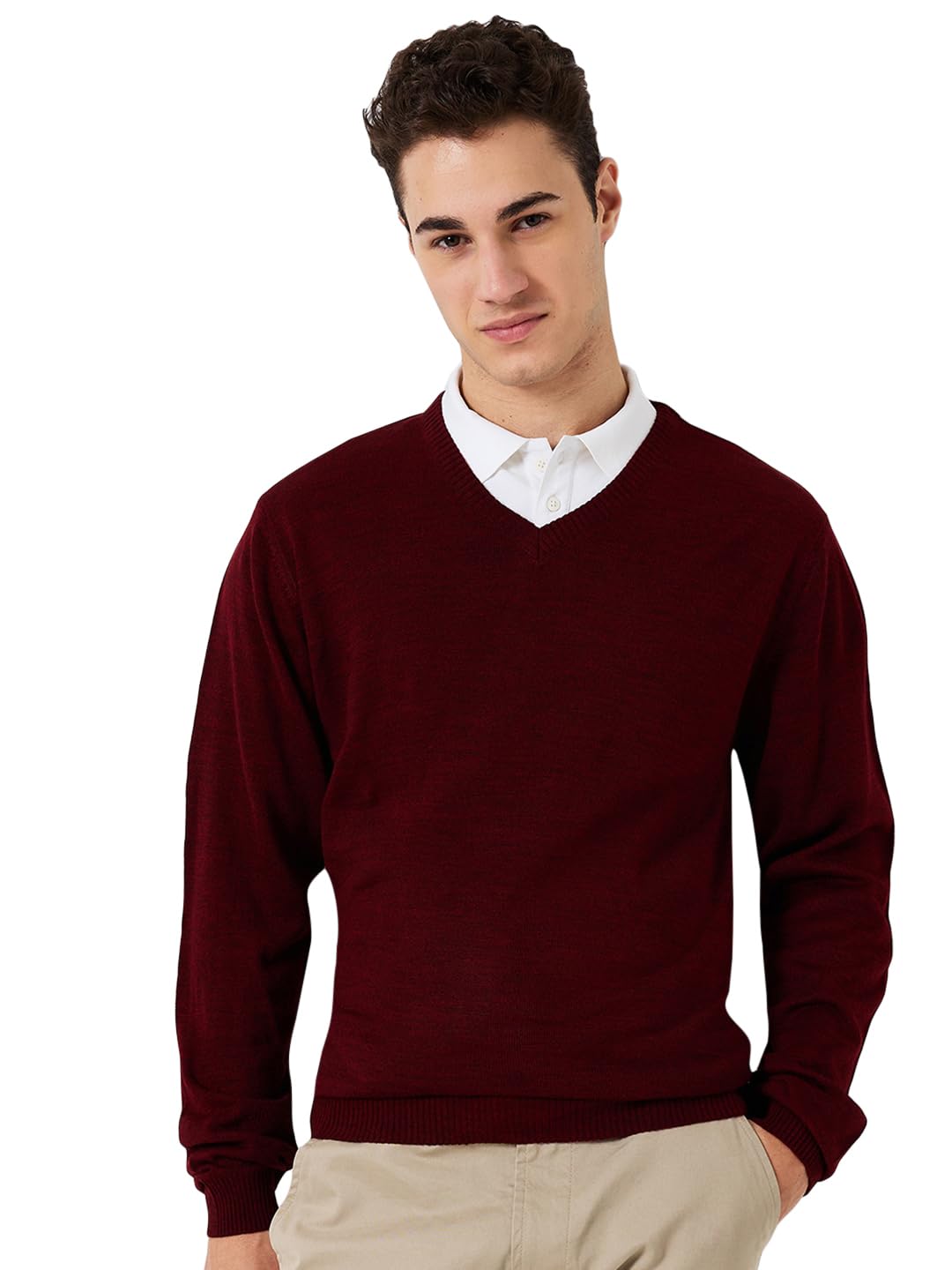 park avenue Men Full Sleeve Regular Fit Structure Pattern Acrylic Wool Blend Turtle Neck Turtle Neck Casual Sweater-picture-17