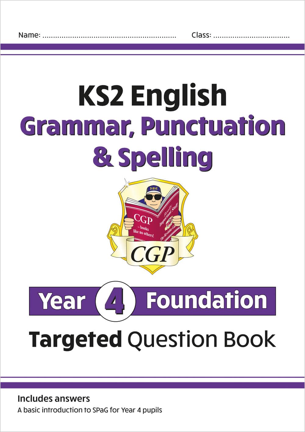 Coordination Group Publications Ltd (CGP) New KS2 English Year 4 Foundation Grammar, Punctuation & Spelling Targeted Question Book w/Answers Paperback – Big Book, 30 May 2022