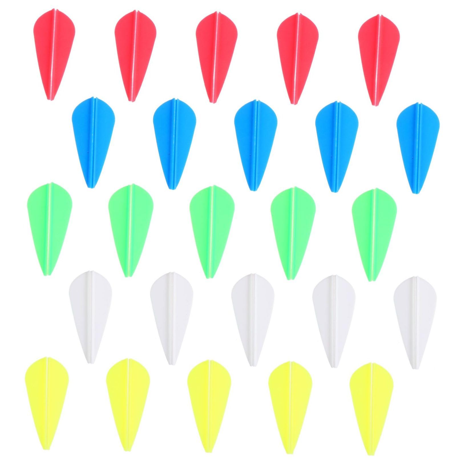 VICASKY 50Pcs Water Drop Shaped Arrow Fletchings Rubber Arrow for Archery Accessories for Outdoor Hunting and Gym Archery Practice Bright Color and Fine Craftsmanship Random Color