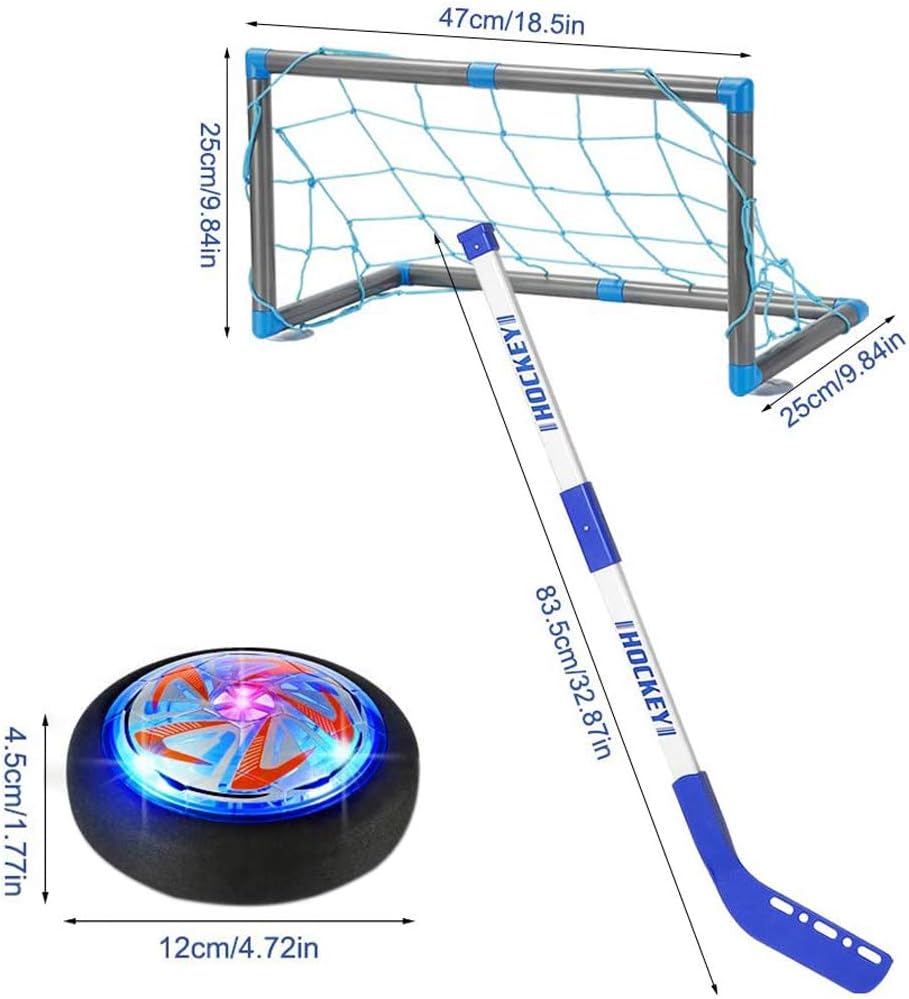 WANGFUFU Ice Hockey Set Kids Toys, Mini Suspension Ball 2 Goals Training Toy Rechargeable for Indoor Sports Birthday Christmas Gifts : Toys & Games