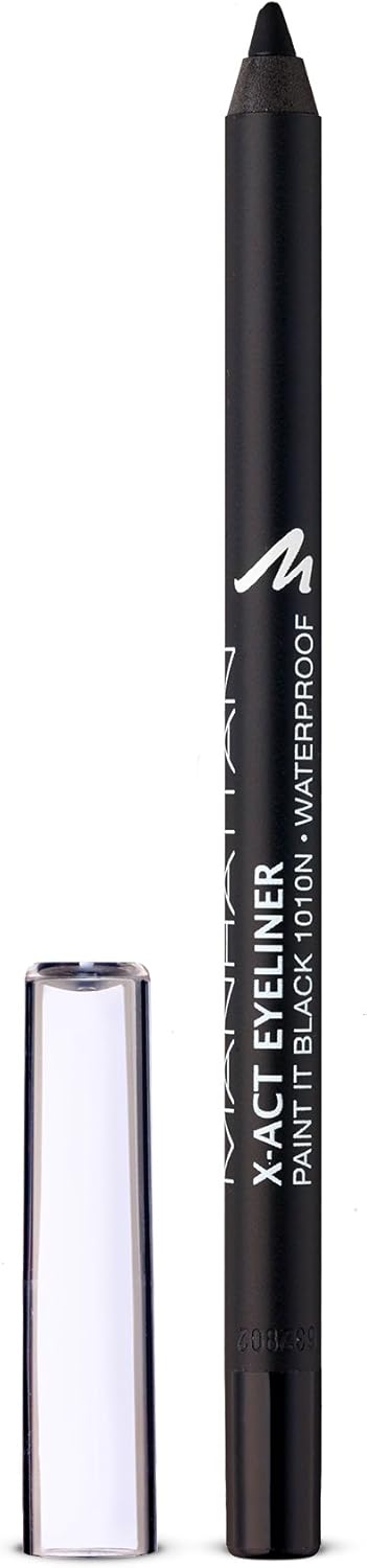 Manhattan X-Act Eyeliner Pen, zwarte eyelinerstift voor de ideale eyeliner, waterbestendig, kleur Paint It Black 1010N, 1 x 1 g