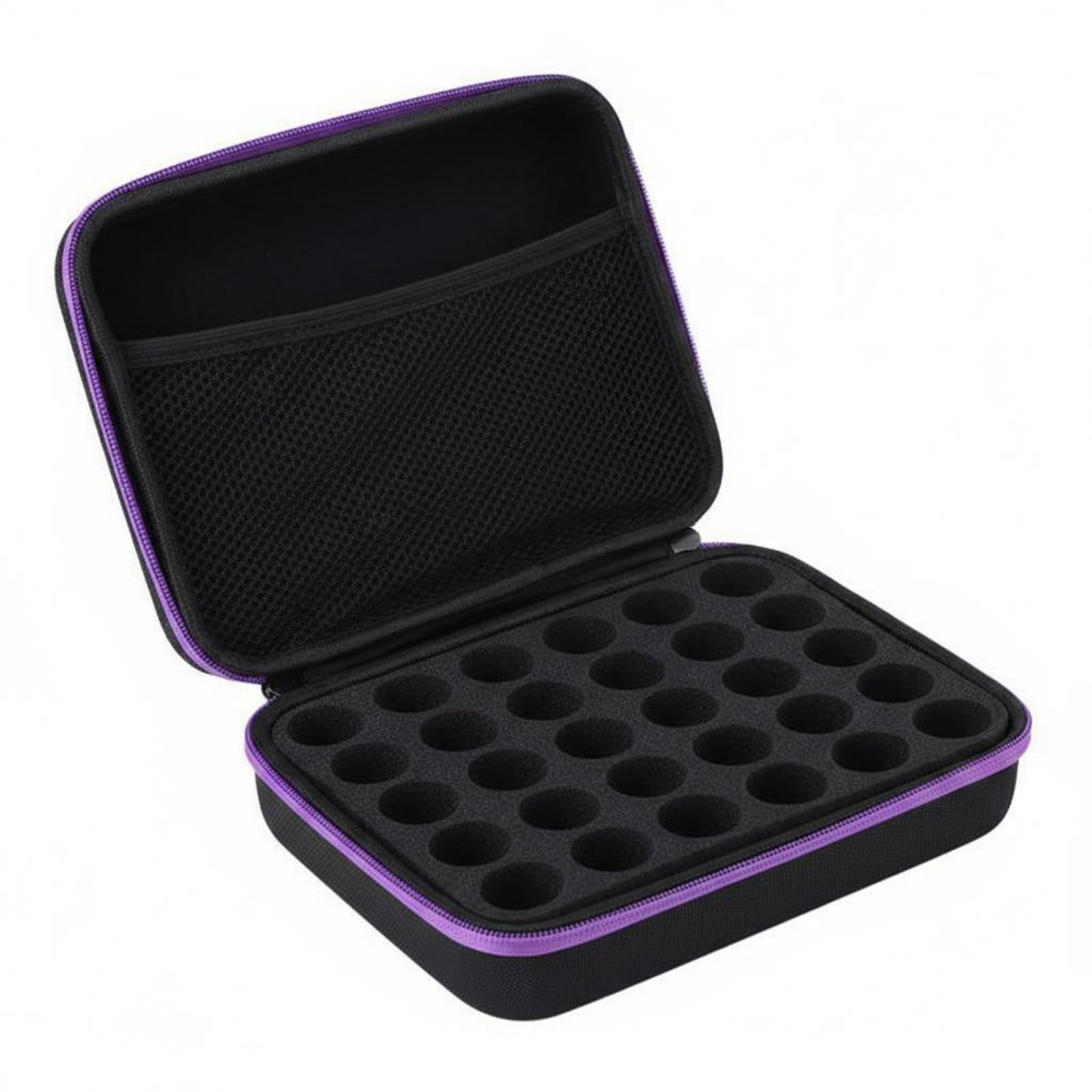 HEAVENGLOW 30 Bottle Oil Bag Divided Slots 30 Slot Bottle Organizer Large Capacity Essential Oil Storage Case for Salon, Home, Purple Motors | Parts & Accessories | Car & Truck Parts-image-4