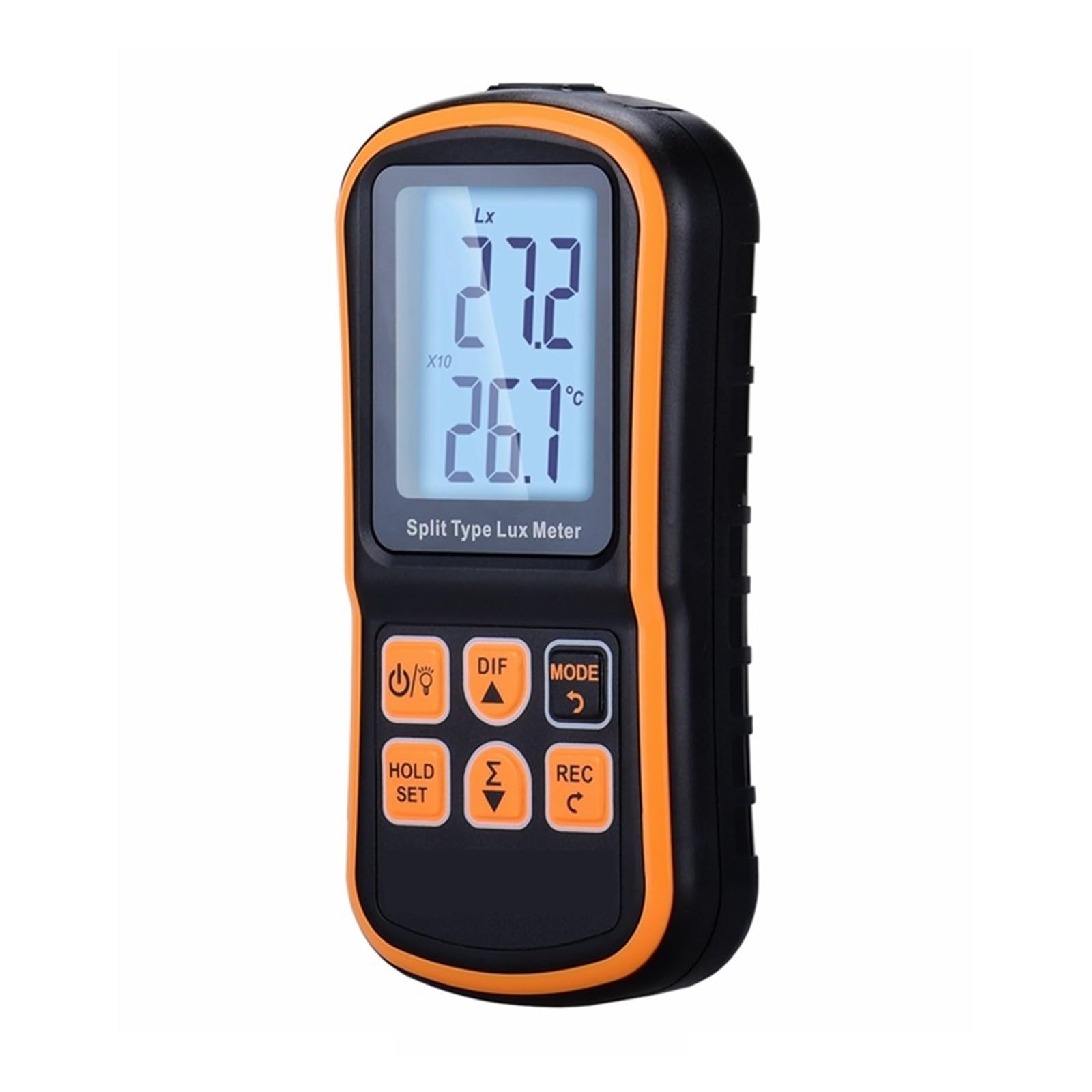 Luxmetro 5PCS Split Lux Meter Luxmetro Digitale Professionale Misuratore Di Luce LCD Luxometro Portatile Fotometro For L'illuminazione Dello Strumento Alta velocità di risposta
