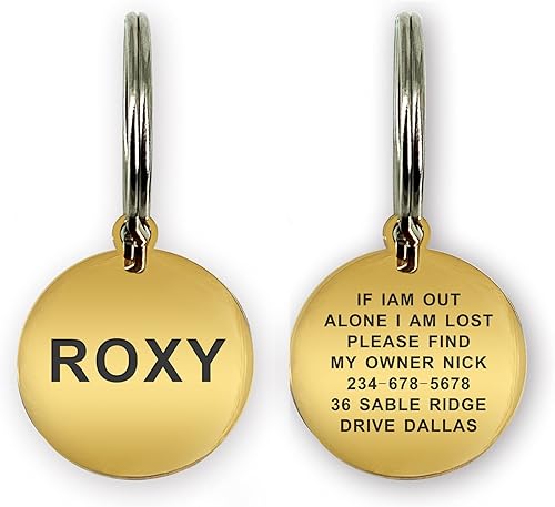Miniatura 6 de Etiquetas de perro grabadas para mascotas, etiquetas de nombre de perro personalizadas, etiquetas de identificación de perro pequeños, etiquetas de