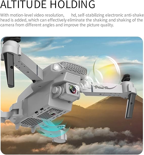 Dual HD 1080P Camera Mini Drone for Kids and Adults - RC Quadcopter With Altitude Hold, 360° Flip, Rechargeable - Toys Gifts for Boys Girls - Includes Drone Case Bag