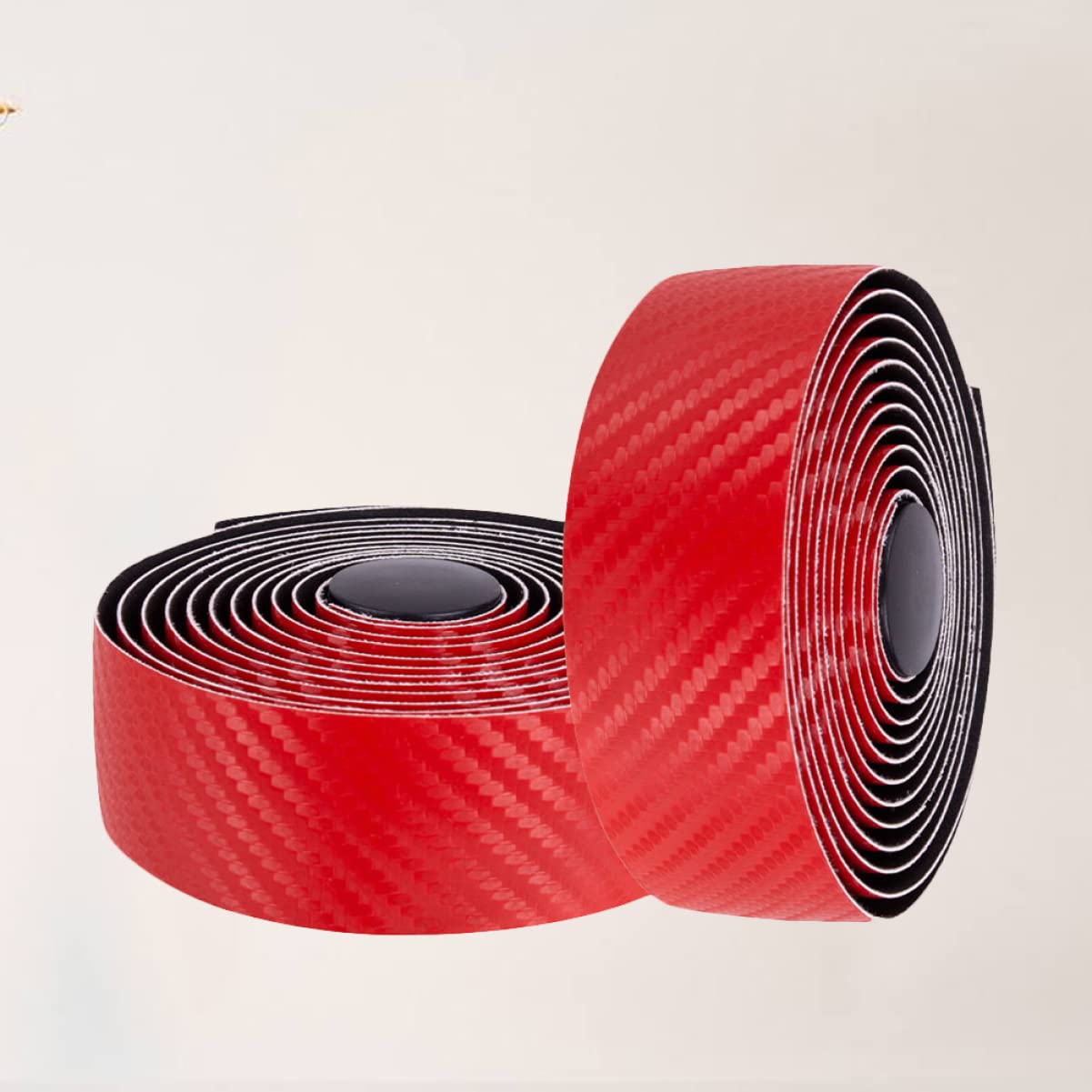 Sosoport 6 Belt Per Manubrio Bici Fibra Di Carbonio Da Antiscivolo e Resistente Per Bici Da Corsa Rosso