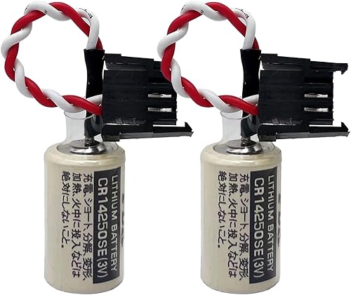 Miniatura 1 de Paquete de 2 baterías PLC de repuesto 3V 1100mAh 1747-BA para FDK CR14250SE, AB Allen Bradley 1769-BA, 1756-BA1