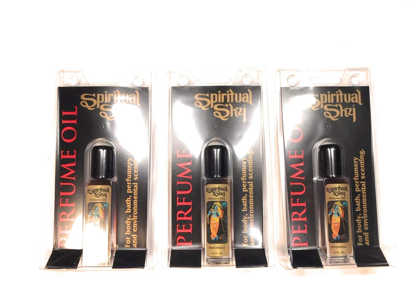 Patchouly Spiritual Sky Perfume scented oil 1/4 oz bottle. 3 pack
