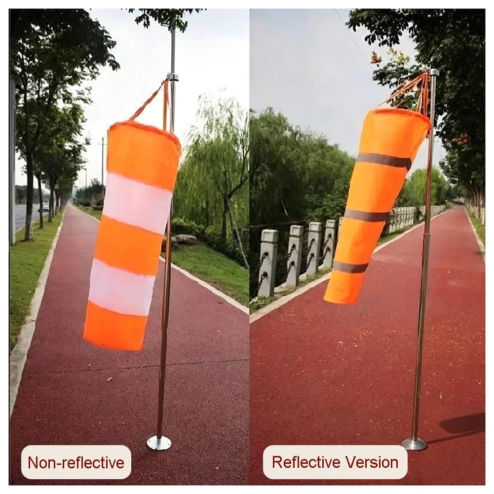 Calza per misurazione del vento, per uso esterno, design resistente agli strappi e impermeabile, cintura riflettente per aeroporti, fattorie, parchi e cortili