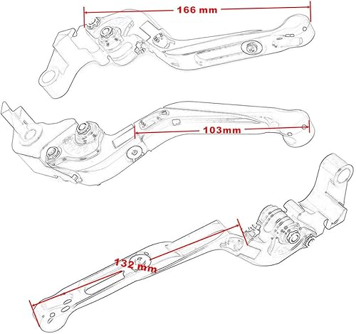 Miniatura 2 de Para Yamaha MT-09 Tracer 2015-2020 para MT-09SR 2014-2019 Accesorios de motocicleta CNC Palancas de embrague de freno extensibles plegables