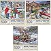 Bits and Pieces - Value Set of Three (3) 500 Piece Jigsaw Puzzles for Adults - Each Puzzle Measures 16